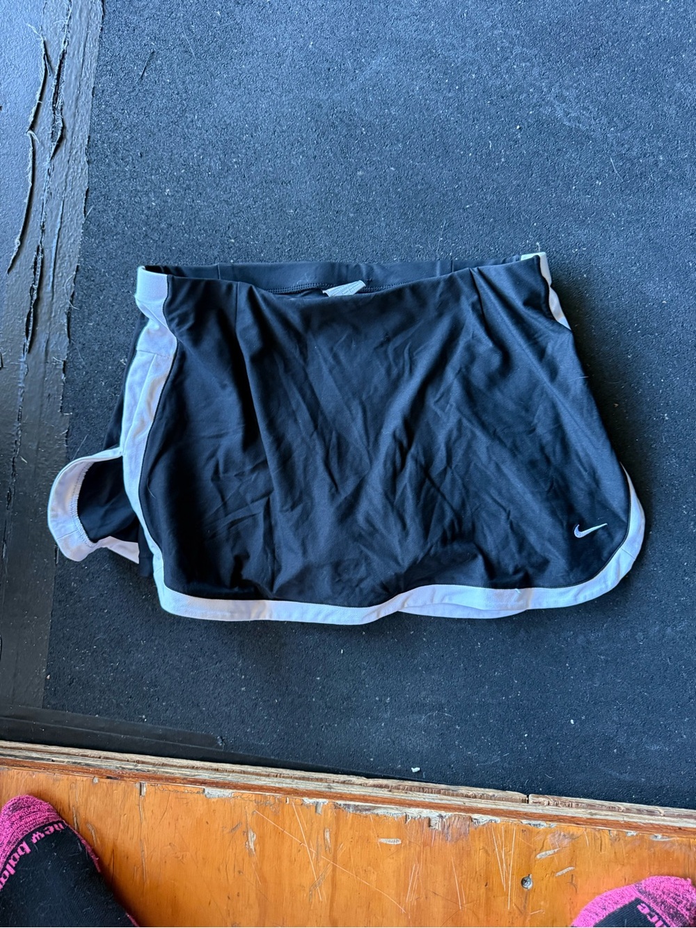Nike Black Active Skirt with White Logo Detail